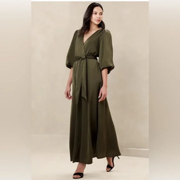 sage green wrap dress bridesmaid Sage Ivory Floral Halter Front Chiffon Maxi Dress main image 1